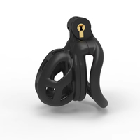 Cage de chasteté BDSM pour hommes, micro-cage noire pour pénis Cobra, étanche IPX7 avec attaches