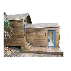 Cabaña de madera rectangular, transpirable, rústica, para exteriores, para camping y uso en complejos turísticos. - Product Image 1