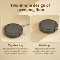 Robot aspirateur intelligent 3 en 1 avec commande par application, aspiration de 3000 Pa, filtre HEPA, nettoyage efficace à sec et à humide pour la maison