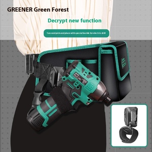 Custom Greenforest Multifunctional Waist Bag for Men Portable <b>Storage</b> Zipper Strong Durable Canvas Special Hardware Bag - Product Image 2