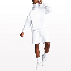 Conjunto doble de verano 2021 para hombre, conjunto de pantalones cortos de dos piezas, 100% de algodón orgánico, Polar, de secado rápido, transpirable, informal - Product Image 1