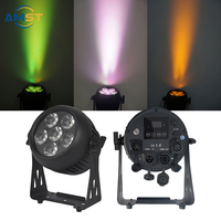 Projecteurs LED à batterie IP65 étanches 6x20W RGBWAUV 6-en-1 DMX512 avec télécommande et contrôle sonore pour éclairage de scène extérieur