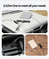 Adaptador Convertidor 3 en 1 para Coche Starlink Mini con Cable de Alimentación Tipo C de 2/3/5 M, Cable Cargador para Coche para Internet Satelital Gen4