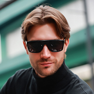 Gafas de sol rectangulares con montura completa polarizadas UV400 para hombre protección solar retro P1921 - Product Image 2