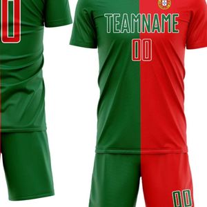 Conjunto de Uniforme de Fútbol Personalizado de Dos Colores, Manga Corta, Transpirable, para Entrenamiento y Partidos - Product Image 4