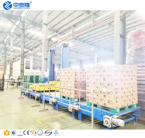 Gantry Palletizer pallet stretch packaging line for Automatic packing cartons