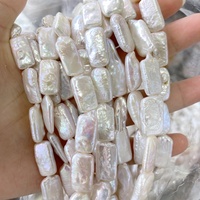 Perles d'eau douce blanches baroques naturelles de grande taille, brins de ficelle pour la fabrication de bijoux