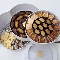 Luxuriöse Runde Starre Schachteln für Schokoladen-Erdbeer-Trüffel Zucker-Snack-Displays Lebensmittelverpackungsbox
