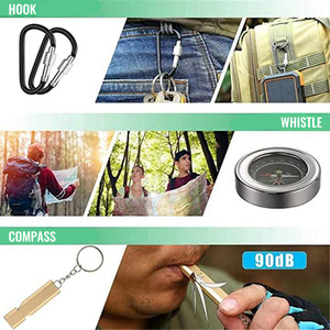 Bochen Multifonctionnel Camping En Plein Air Randonnée Outil Kit D'urgence En Acier Inoxydable SOS Lame De <span class=keywords><strong>Scie</strong></span> à Vendre - Product Image 6