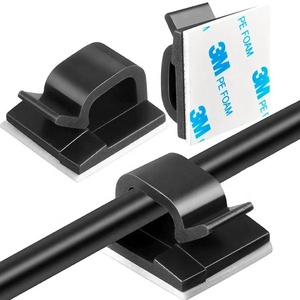 <strong>Plastic</strong> Mini Portable Car <strong>Table</strong> Cable Management Holder Cable Clip With Adhesive Sticker - Product Image 1