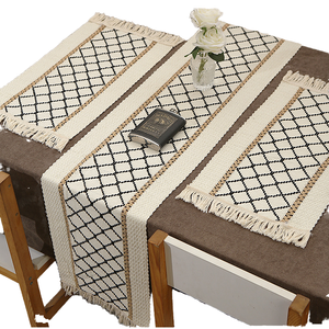 Boho Kitchen Tablecloth Colorful Geometric Pattern Baby Bridal Shower Decorations Home Dining <b>Table</b> <b>Runner</b> - Product Image 1