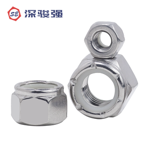 Colección de Tuercas Hexagonales Autoblocantes de Acero Inoxidable 304 y 316, Tuerca Imperial Antiaflojamiento con Rosca Fina Inversa - Product Image 1
