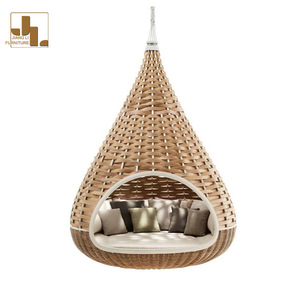 Villa en plein air hôtel créatif moderne nid forme jardin balançoire plage piscine aluminium cadre rotin <span class=keywords><strong>suspendu</strong></span> <span class=keywords><strong>soleil</strong></span> <span class=keywords><strong>lit</strong></span> - Product Image 6