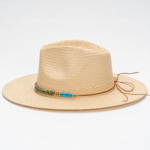 Sombrero de Paja de Ala Plana de Color Liso Tejido a Mano, Estilo Europeo-Americano, para Verano y Otoño, para Ocio, Playa, Protección Solar, Estilo Jazz - Product Image 3