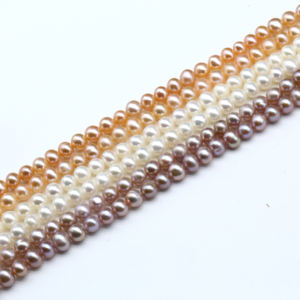 1.8-12mm לבן סגול ורוד צבע אמיתי סגלגל צורת רופף לבן מים מתוקים פנינים - Product Image 3