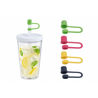 Embouts de pailles en silicone de qualité alimentaire 8 mm, protège-pailles portables anti-poussière avec couvercles, accessoires pour boissons ODM OEM