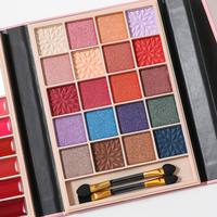 Fard à paupières minéral haute pigmentation, pailleté satiné, lumineux, duo-chrome, fini éclatant, 34 couleurs, 30g, palette Dark Light