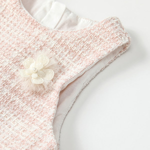 Robe de soirée en dentelle à deux pièces pour filles, style tutu, rose clair, manches longues avec décoration de perles, vêtements pour enfants, fille - Product Image 4