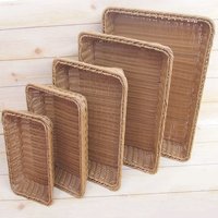 Panier en plastique tressé pour légumes, pain et fruits, idéal pour une présentation efficace des aliments, le rangement et la mise en valeur