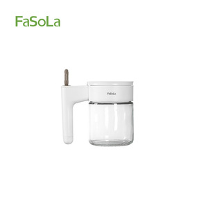 FaSoLa Spice Jar With Spoon 300Ml Moisture Proof Flip Top Lid For Kitchen Seasoning Storage - Product Image 2