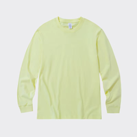 T-shirts formels pour hommes à manches longues en coton 100% de haute qualité, col roulé, brodés, tricotés, imprimés en sérigraphie, écologiques