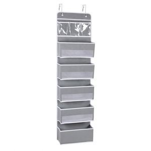 Organiseurs de porte en tissu non tissé pour placard et armoire avec 5 grandes poches et 3 petites poches en PVC - Product Image 2