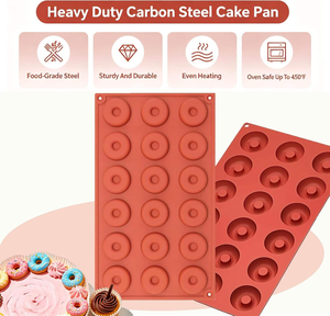 <span class=keywords><strong>Molde</strong></span> de Silicona para Hornear <span class=keywords><strong>Donuts</strong></span>, Libre de BPA, Reutilizable, para Chocolate y Galletas <span class=keywords><strong>Caseros</strong></span> - Product Image 5