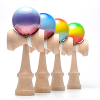 Venta al por Mayor de Kendama de Madera Personalizado Profesional, Juguete Clásico de Madera Colorido, Kendama Educativo para Exteriores, Regalos Deportivos para Niños