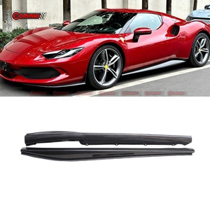 สเกิร์ตข้างสำหรับ Ferrari 296 GTB แบบ OEM ผลิตจากคาร์บอนไฟเบอร์แห้ง อะไหล่ตกแต่งรถยนต์ - Product Image 1