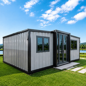 Maison préfabriquée modulaire à double aile extensible, assemblage rapide, pour logement <span class=keywords><strong>temporaire</strong></span> et <span class=keywords><strong>travail</strong></span> - Product Image 1