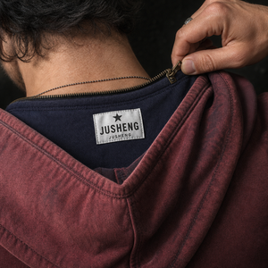 Sudadera con capucha <span class=keywords><strong>para</strong></span> hombre, personalizada, de algodón de 500GSM de alto gramaje, en blanco, con lavado ácido, con doble cremallera, estilo oversize, desgastada, vintage y con efecto descolorido por <span class=keywords><strong>el</strong></span> <span class=keywords><strong>sol</strong></span> - Product Image 3