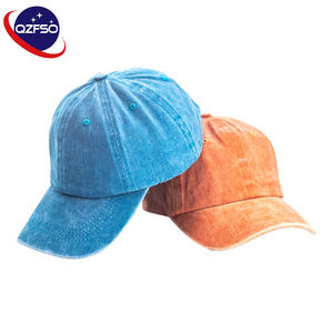 QZFSO Gorras de Béisbol Bordadas con Logotipo Personalizado, Estilo Deportivo, Unisex, Lavado Ácido, Vintage, Desgastado, de Algodón, 6 Paneles, Gorra Tipo Dad Hat - Product Image 1