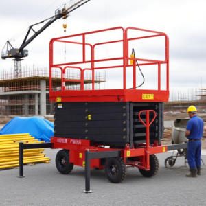 Plataforma Elevadora de Tijera Hidráulica de 4M 6M 8M 10M <span class=keywords><strong>12M</strong></span> 14M, Elevador de Tijera Portátil Eléctrico Remolcable para Almacén - Product Image 2