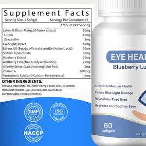 Compléments en gélules molles de lutéine et de zéaxanthine pour la santé oculaire, soutenant la fatigue oculaire et la <span class=keywords><strong>vision</strong></span>, avec myrtille et armoise. - Product Image 6