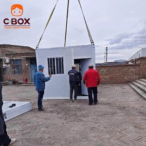 บ้านสำเร็จรูปเหล็กโครงสร้างแบบโมดูลาร์ Cbox ประกอบง่าย เหมาะสำหรับสำนักงาน ร้านค้า ที่พักอาศัยในไซต์ก่อสร้าง บ้านคอนเทนเนอร์พับได้ - Product Image 1