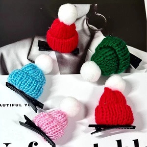Aksesori rambut Natal Anak perempuan versi Korea lucu klip rambut benang kartun kreatif desain bebek bahan pita berdiri Mini - Product Image 4