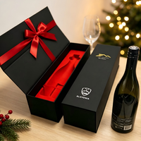 Weihnachtliche Maßgefertigte Bedruckte Biologisch Abbaubare Neue Faltbare Geschenk-Kartonbox für Wein Champagner mit EVA-Schaumstoffeinlage
