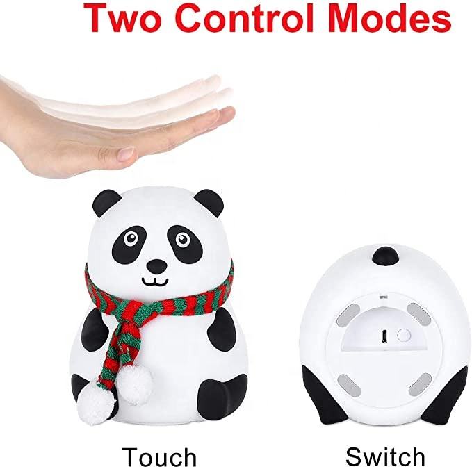 Cartoon Color Changing Animal LED Bedside Lamp Silicone Night Light Panda