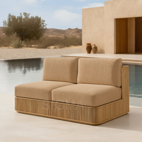 Ensemble de canapés modernes pour l'extérieur, chaise de loisirs, meubles de luxe en teck pour patio, balcon, jardin, imperméable et durable
