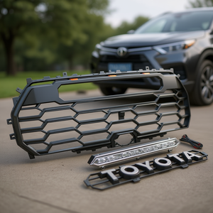 Parrilla Delantera Toyota D0100HP76WG Negra Mate con Barra de Luces LED para Actualización - Product Image 2