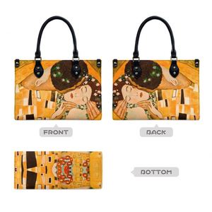 Bolso de Hombro de Mujer con Diseño de Cremallera y Estampado de Pintura al Óleo de Gustav <span class=keywords><strong>Klimt</strong></span>, Bolso de Mano de Moda Femenina con Diseño Personalizado - Product Image 3