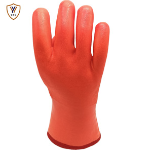 مصنع طويل بولي كلوريد الفينيل زيت Acide مقاومة للمواد الكيميائية انخفض قبضة السلامة الصناعية قفازات واقية للعمل - Product Image 2