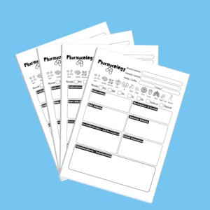 Hoja de estudio escolar de enfermería, Bloc de notas de Farmacología de enfermedades, blocs de notas de agradecimiento para enfermeras, regalos de enfermería y suministros de oficina - Product Image 2