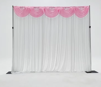 Pipe et drapé de mariage moderne et vintage, rideaux détachables en satin de soie glacée, décoration de scène, toile de fond