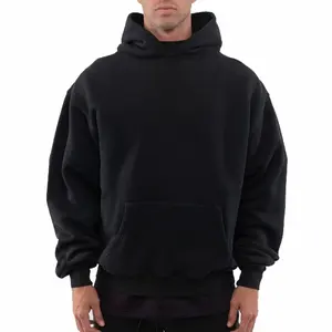 Sweats à capuche personnalisés pour hommes Coton lourd Qualité de luxe Impression bouffante Streetwear surdimensionné Pullover boxy Fit Hoodies pour hommes - Product Image 1