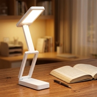 Lampe de table LED portable rechargeable par USB, à intensité variable, 3 températures de couleur, protection oculaire, flexible, multifonctionnelle, moderne, DC pour la lecture