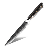4.7 Inch Luxe Multifunctionele Groentefruit Keukenmessen Mes Damascus Stalen Keukenmes