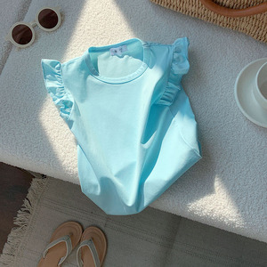 Nouvelle Arrivée – Hauts sans manches pour petites filles avec volants adorables, couleur bonbon, style princesse, T-shirt d'été - Product Image 4