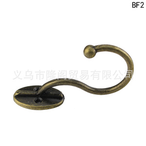 BF2 Zinc Alloy Clothes Hook 23x79mm Wall Mounted <b>Rustic</b> Design For Wardrobe Bathroom <b>Door</b> Use - Product Image 5