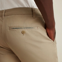 Pantalons et pantalons de costume pour hommes en coton italien kaki sur mesure OEM ODM, coupe slim, toucher doux, décontractés et formels